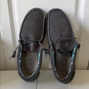 Hey Dude Men's Wally Charcoal Slip-On Loafers (sz 10)